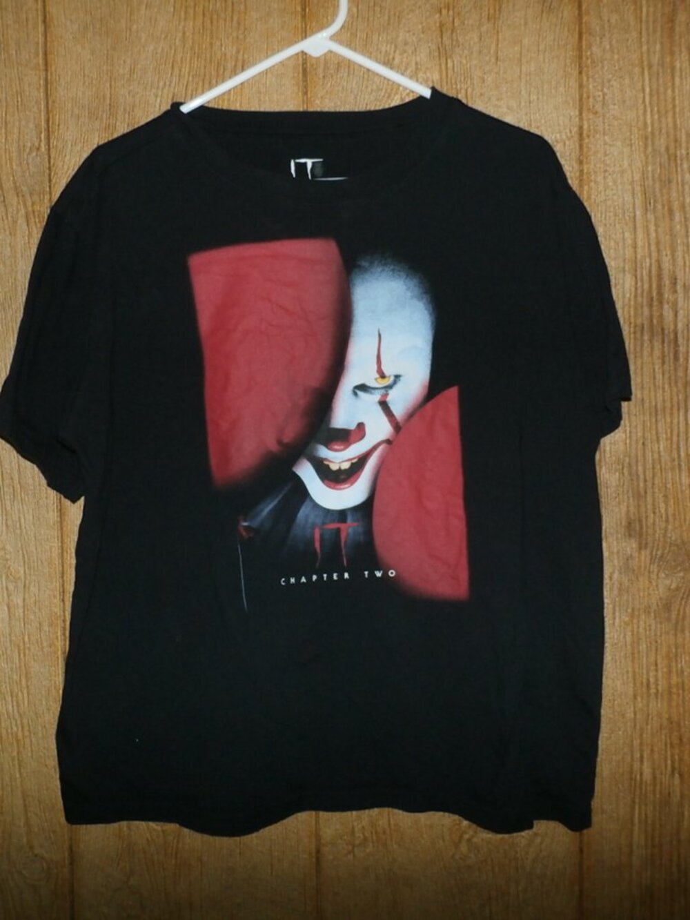 IT Chapter Two T-Shirt Mens XL  Black Pennywise Clown Movie Graphic Tee Horror